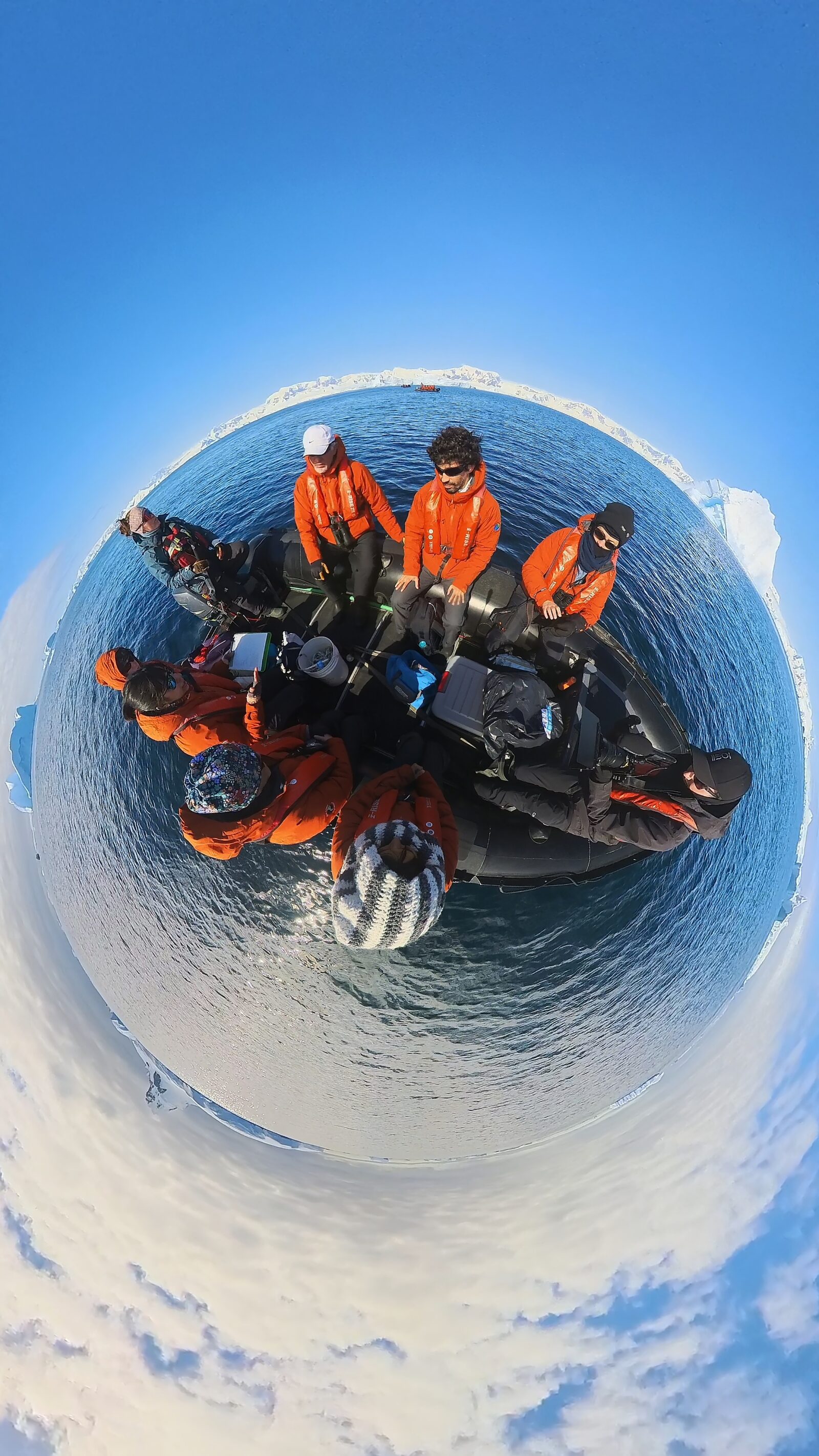 360 shot people in antarctica