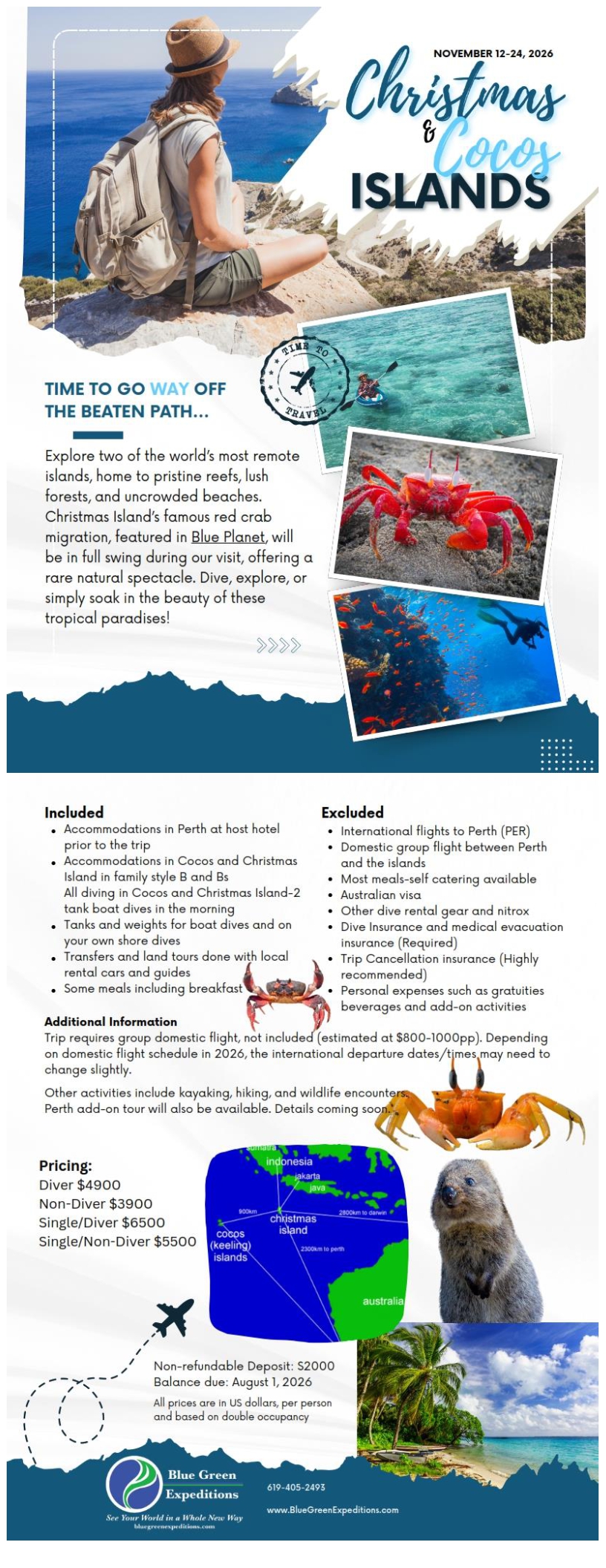 Christmas and Cocos Islands 2026 expedition - November 12-24, 2026, trip details image