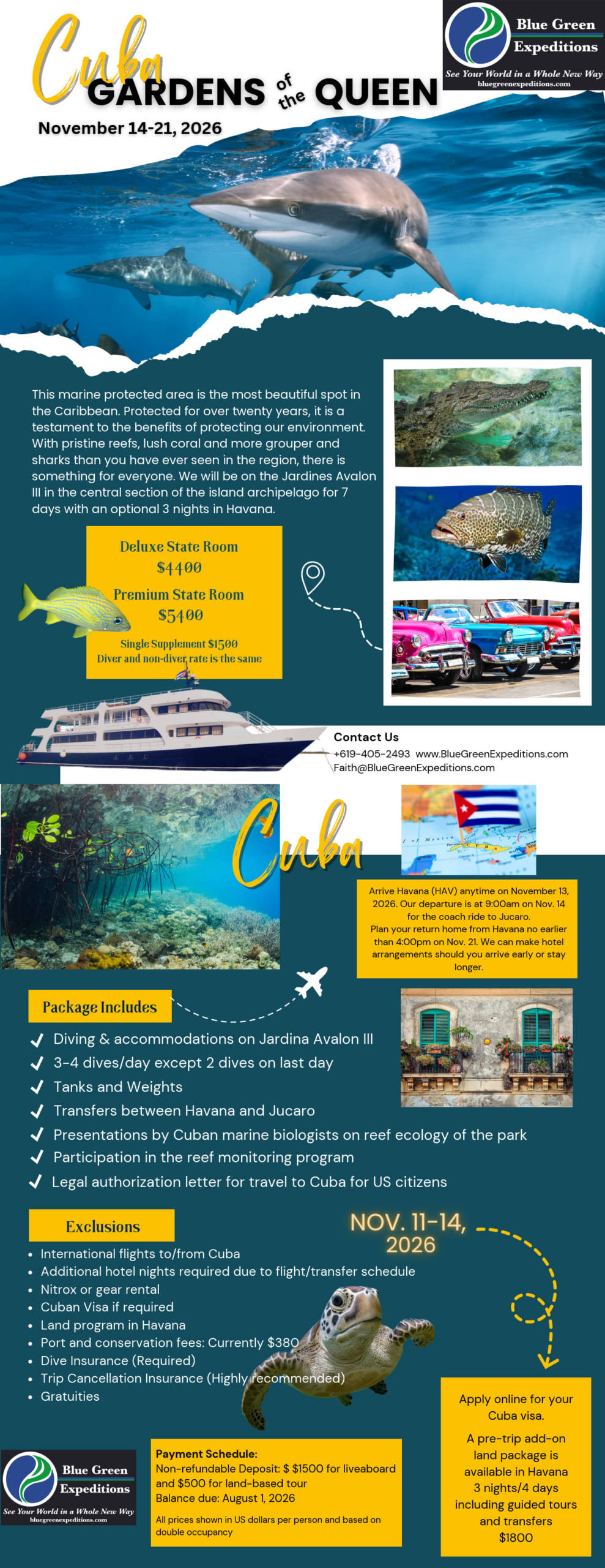Cuba 2026 expedition - December 12-19, 2026, trip details and information