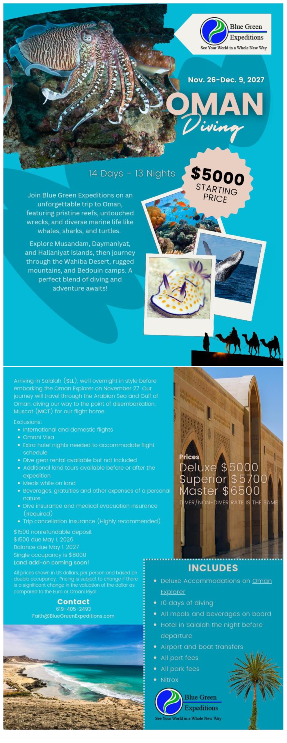 Oman 2027 expedition - November 26-December 9, 2027, trip details and description, pricing