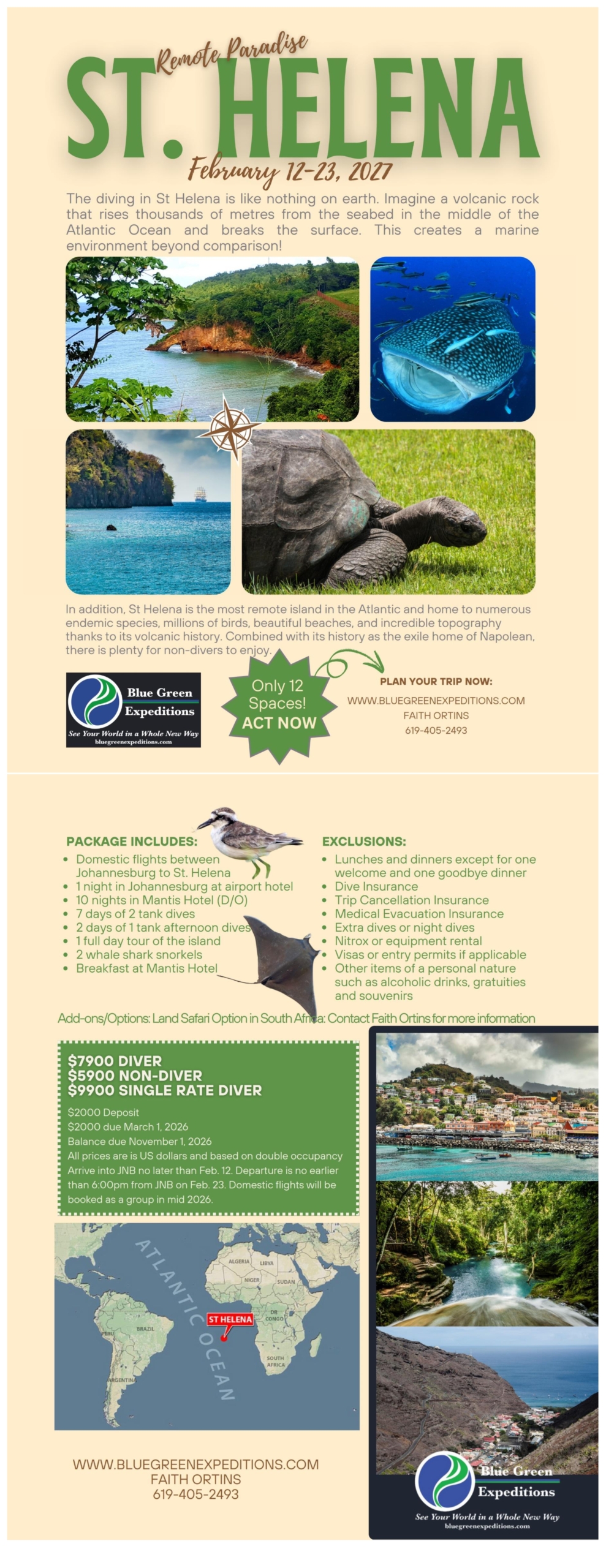 St Helena , February 12-23, 2027. Expedition description and pricing.