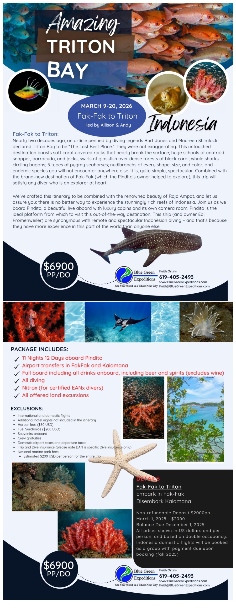 Triton Bay Indonesia , March 9-20, 2026. Expedition description and pricing.