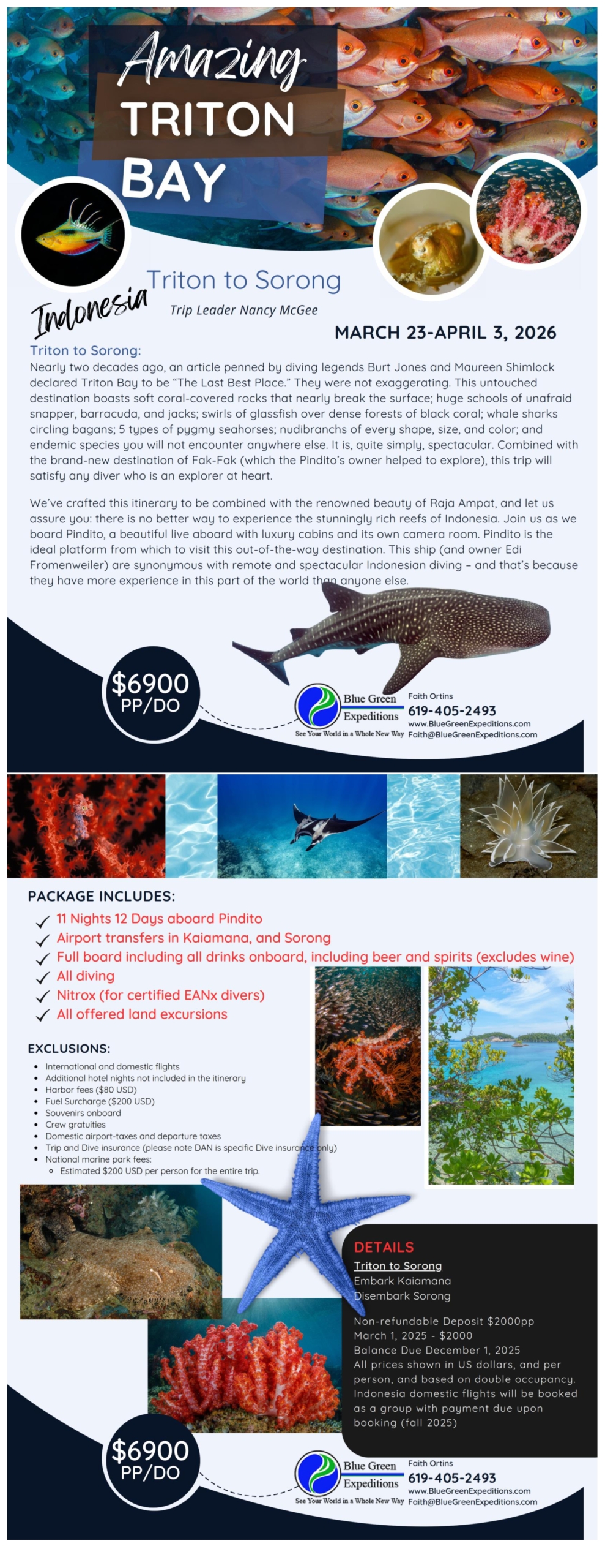 Triton Bay Indonesia , March 23- April 3, 2026. Expedition description and pricing.